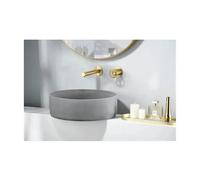 Grifo monomando empotrado para lavabo hecho de latón con acabado oro cepillado Olimpo de Imex - Oro / Sin válvula click-clack