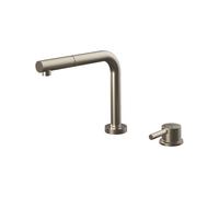 Gessi SU&GIU Sottofinestra Finox Brushed Nickel - 50109#149 Grifo monocomando Fregadero | Acero cepillado, Monomando, Altura 200 mm