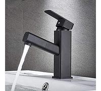 Grifo Monomando para baño, grifos mezcladores de Color Negro, Grifo de Agua fría y Caliente montado en Cubierta