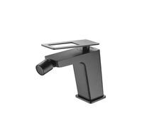 Grifo monomando para bidé fabricado en latón negro mate con un caño recto Suecia de Imex - Sin válvula