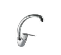 Grifo monomando para fregadero con caño curvo de latón acabado cromado Standard TRES