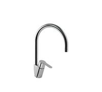 Grifo monomando para fregadero con caño curvo latón con acabado cromado Standard TRES