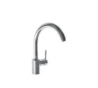 Grifo monomando para fregadero con caño curvo y difusor ajustable, latón con acabado cromado Max TRES