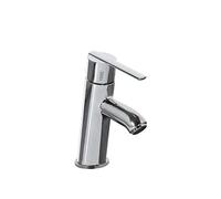 Grifo monomando para lavabo con caño inclinado de latón acabado cromado Lex Tres - Sin válvula