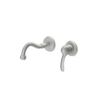 Grifo monomando para lavabo con cuerpo empotrado de acero con acabado acero BASIC de Tres Clasic Tres