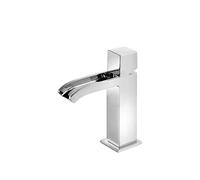 Grifo monomando para lavabo con desagüe y caída en cascada de latón Cuadro TRES - 2 Llaves de regulación con filtro