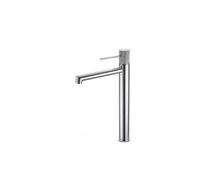 Grifo monomando para lavabo con un diseño de caño alto de acabado cromado Line de Imex - Sin válvula