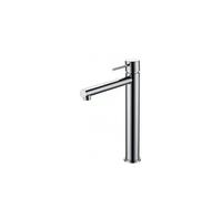 Grifo monomando para lavabo de caño alto fabricado en latón de acabado cromado Milos de Imex - Sin válvula