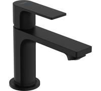 Grifo monomando para lavabo Hansgrohe Rebris E 80, color negro mate.