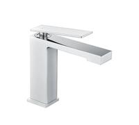 Grifo monomando sobre re para lavabo hecho de latón con acabado cromado Pisa de Imex - Plateado / Latón / Imex