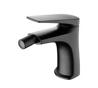 Grifo monomando sobre repisa para bidé fabricado en latón con acabado negro mate Delos de Imex - Negro / Latón / Imex