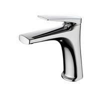Grifo monomando sobre repisa para lavabo fabricado en latón con acabado cromado Delos de Imex