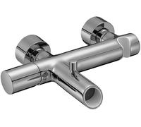 Grifo mural para baño y ducha JACOB DELAFON Personalizable (incluye 3 colores de aireador) Forma de bambú Inversor automático Soporte de maneta Integrado Latón Cromado TOOBI E8963-CP