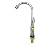 Grifo Para Baño: Conjunto Giratorio Retro De Zinc Y Cobre Con Perfil De Caño Extendido, Accesorio De Control De Agua Para Lavabo, Grifo De Lavado Monomando, Decorativo De Gestión De Flujo De A