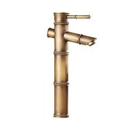 Grifo para el Fregadero de baño Fregadero de latón Reto Grifo Grifo de latón de latón baños un Solo Orificio 1 Orificio Grifo de baño de baño de Cascada de Cuello hoyo, Antiguo B (Color: