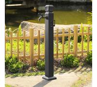 Grifo para exteriores a prueba de congelación, columna vertical de agua de jardín de acero inoxidable, accesorio decorativo montado en el suelo para patio/patio trasero