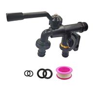 Grifo para exteriores de doble salida, grifo de latón de jardín de doble repuesto, entrada de 1/2 pulgada | Grifo pesado de montaje en pared, conector de manguera a prueba de heladas para patio