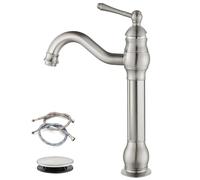 Grifo para fregadero de baño con desagüe desplegable de latón pulido dorado doble manija 3 agujeros lavabo grifo mezclador de lujo