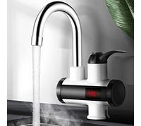 Grifo para Fregadero de Cocina, Grifo eléctrico de, Grifo de Agua sin Tanque instantáneo, Grifo de Calentamiento rápido, Grifo de Cocina con Pantalla Digital LED, Grifo Giratorio de 360 Grados