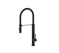 Grifo para fregadero monomando con acabado negro mate y manguera de silicona de color opcional Pilot Källa - Negro