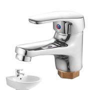 Grifo Para Lavabo - Caño Monomando De Latón, Válvula De Cartucho De Cerámica, Regulador De Agua Pulido, Grifo Moderno | Accesorio De Plomería De Servicios Públicos Confiable Para Áreas De Casas Móvile