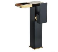 Grifo para Lavabo de baño con manija y Pantalla de Temperatura de 3 Colores Que Cambia de diseño Moderno en Negro. Mejora el Estilo y la Seguridad de tu baño.