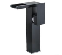 Grifo para Lavabo de baño con manija y Pantalla de Temperatura de 3 Colores Que Cambia de diseño Moderno en Negro. Mejora el Estilo y la Seguridad de tu baño.