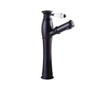 Grifo para lavabo de baño con rociador extraíble, grifo mezclador de latón de estilo antiguo, agua fría/caliente, mangueras estándar del Reino Unido