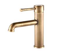 Grifo para lavabo de baño, giratorio de 360°, estilo retro, monomando para lavabo, agua caliente/fría, incluye mangueras estándar del Reino Unido, acabado antiguo