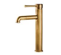 Grifo para lavabo de baño, giratorio de 360°, estilo retro, monomando para lavabo, agua caliente/fría, incluye mangueras estándar del Reino Unido, acabado antiguo