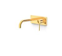 Grifo para lavabo monomando con cuerpo empotrado indivisible acabado dorado Study Tres - Con cuerpo empotrable