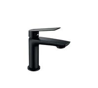 Grifo para lavabo negro mate de repisa fabricado en latón con un estilo moderno Luxor de Imex - Sin válvula