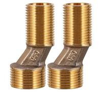 Grifo Pie Curvo de Cobre Dorado 2 piezas para Bañera y mangueras | Accesorio de Repuesto, Mantenimiento Sencillo y Resistencia Corrosión, 6x2,5x2,5cm