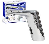 Grifo Sensor Automatico para Lavabo se Abre y Cierra por Infrarrojos y Funciona con Pilas - Garantía de 10 Años - MONTERAL