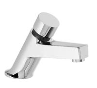 Grifo temporizado para lavabo con instalación sobre repisa acabado en cromo Colectividades Tres