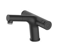 Grifo termostático de baño extraíble, rociador de 2 funciones, latón de un solo agujero, mezclador de lavabo montado en cubierta, grifo de lavabo cromado moderno para uso doméstico