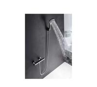 Grifo termostático de diseño empotrable para bañera o ducha de diseño moderno Creta de Imex - Plateado / Latón / Imex