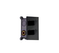 Grifo termostático de ducha con un diseño empotrado de 3 vías de acabado negro mate de Imex - Negro / Latón / Imex