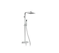 Grifo termostático de pared para ducha de formas cuadradas en acabado cromado Quadra Élite de GME
