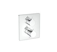 Grifo termostático empotrable para baño-ducha con desviador-regulador de caudal. A completar con RocaBox A525869403