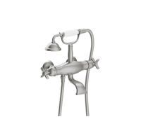 Grifo termostático para bañera y ducha con salida de agua cascada e inversor acabado acero Tres Clasic Tres