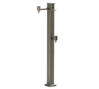 Grifo vertical con columna de agua, 304 Stainless Steel Vertical Faucet With Brass Valve, Hose Holder, Side Inlet, Single(Side Water Inlet,Double faucet)