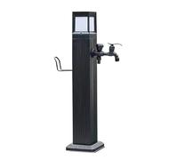 Grifo vertical con columna de agua, Solar Powered Garden Outdoor Faucet Pillar Light With Dual Water Inlet LED 28.9-44.6in(28.9in/73.5cm)