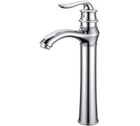 Grifo vintage para lavabo de baño, mezclador retro de una sola manija, grifo de lavabo cromado para agua caliente y fría, elegante accesorio para baños modernos y clásicos
