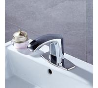 Grifos con Sensor para Lavabo, Grifo Mezclador automático con Sensor, Grifo sin Contacto, Grifo Mezclador para Lavabo de baño con Cubierta, Cromado, grifos de Agua Caliente y fría.
