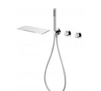 Grifos de baño con mezclador oculto para ducha, monomando monomando con juego de ducha, grifo mezclador monomando cromado para bañera