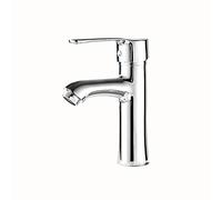 Grifos de baño Grifos de latón Grifo para Lavabo de baño frío y Caliente Grifo de baño Monomando Cromado 1 Orificio Compatible con Jardines (Cromo B)