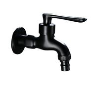 Grifos de baño latón negro, grifo agua fría y caliente pared for lavadora, inodoro, fregona, grifos piscina, for jardín exterior para uso en jardines(Color 2)