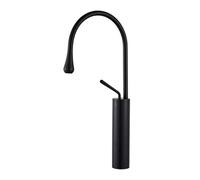 Grifos de baño Lavabo alto Mezclador Fregadero Grifo alto Grifos de lavabo gourmet Grifo de agua Frío caliente 360 Grifería Grúa Latón Negro, Grifo negro mate, CHINA