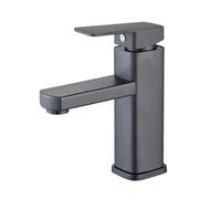 Grifos de baño Negros/cromados, mezcladores de Agua fría y Caliente, for tocador, Cocina, Lavabo de baño, montado en la encimera.(Black)